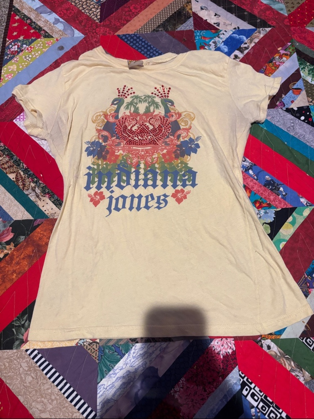 Indiana Jones Women's Short Sleeve Graphic Tee - Cream